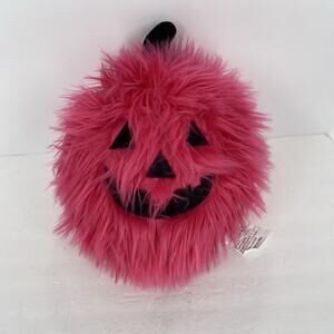 Cupcakes and Cashmere Jack O Lantern Hot Pink Halloween Plush Pillow